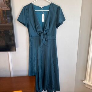 NWT Baltic Born Poppy Satin Midi Dress Size M NEW Persian Blue Special Occasion